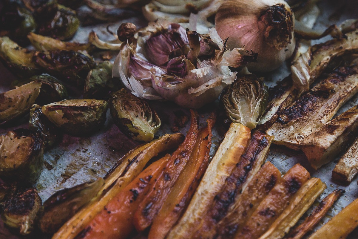 beautiful colorful roasted vegetables | sultryvegan.com