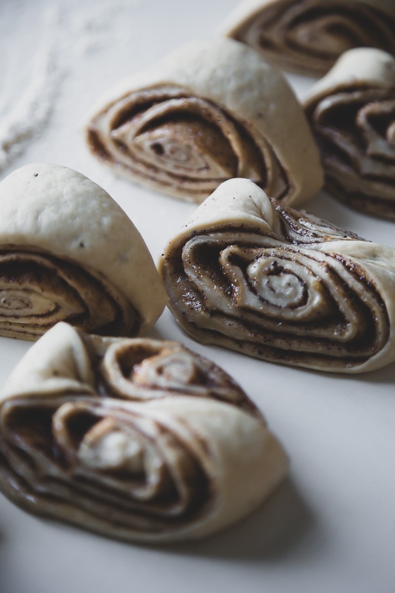 vegan finnish cinnamon buns in the making