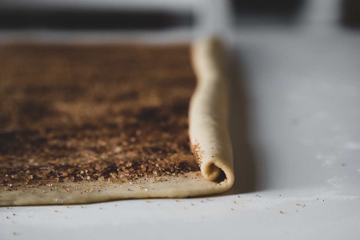 vegan finnish cinnamon buns in the making